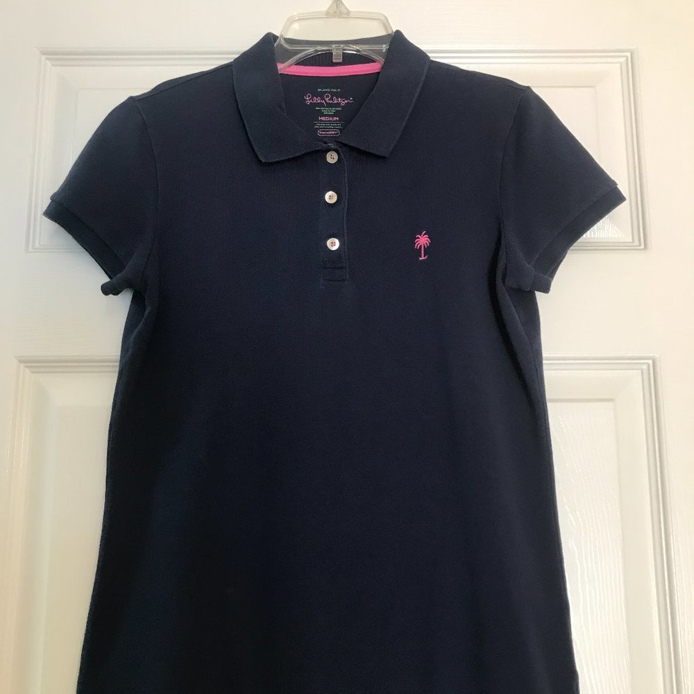 Lilly Pulitzer Navy Island Polo